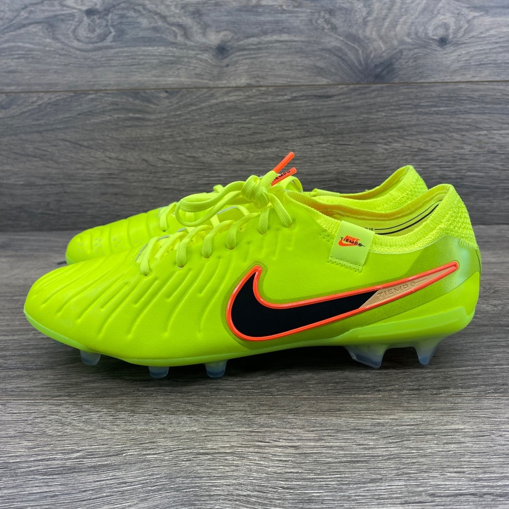 Nike Tiempo Legend 10 Elite FG Mens 7 Volt Yellow Soccer Cleats DV4328-701